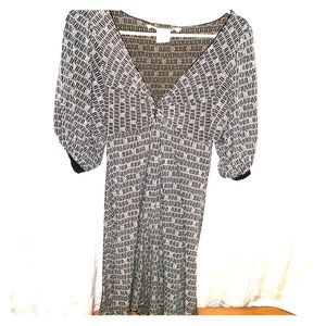 Max Studio XS Bell Sleeve Black & White Dress